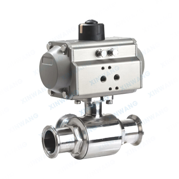 气动三通卫生级快装球阀